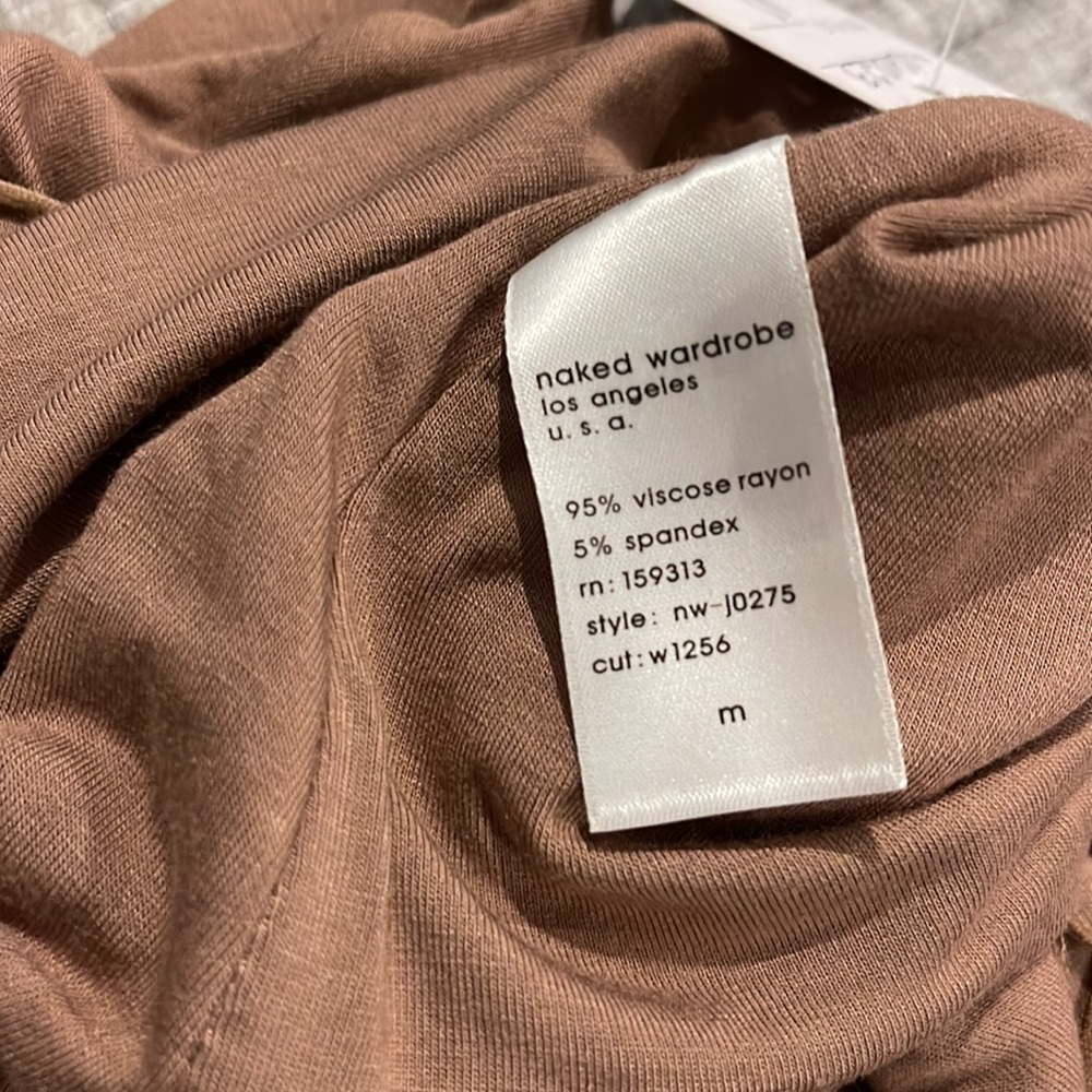 Naked Wardrobe NWOT Woman S’Scoop Em Up Romper in a Nude color - Picture 11 of 11